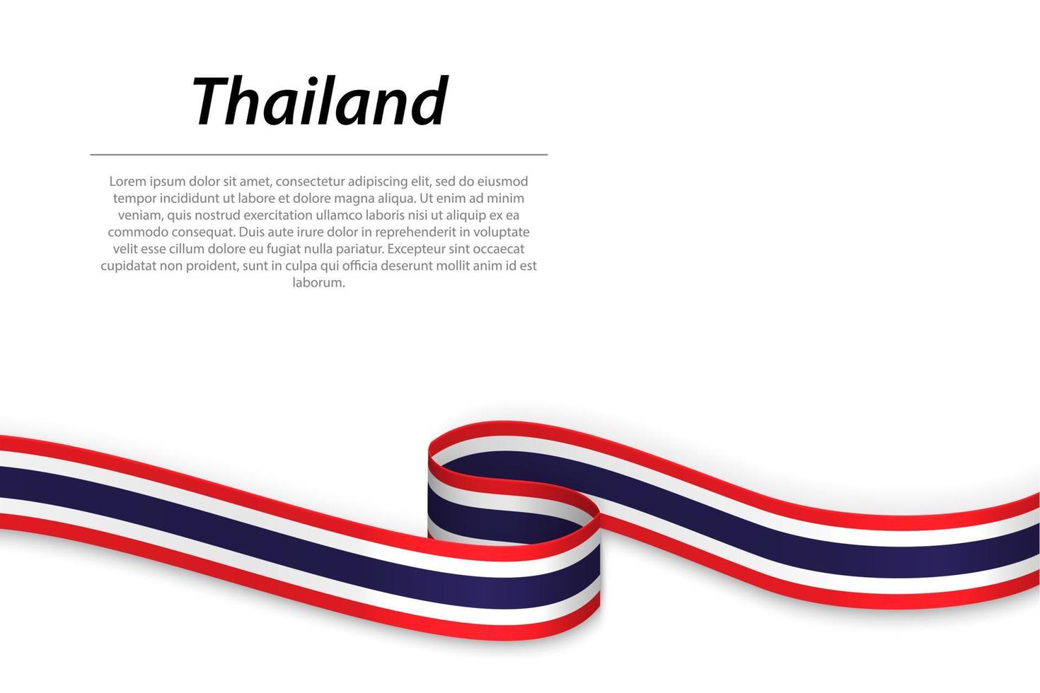 schwenkendes band oder banner mit thailändischer flagge vektor