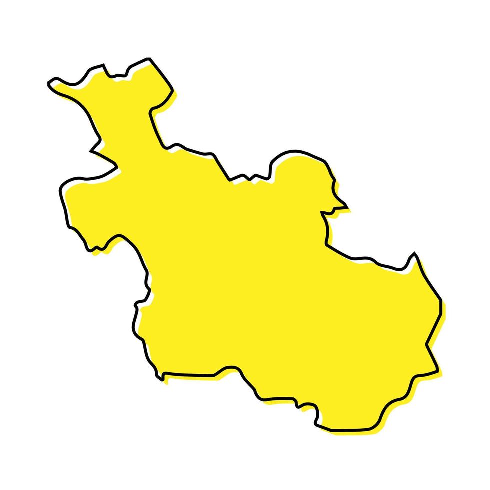 einfach Gliederung Karte von overijssel ist ein Provinz von Niederlande vektor