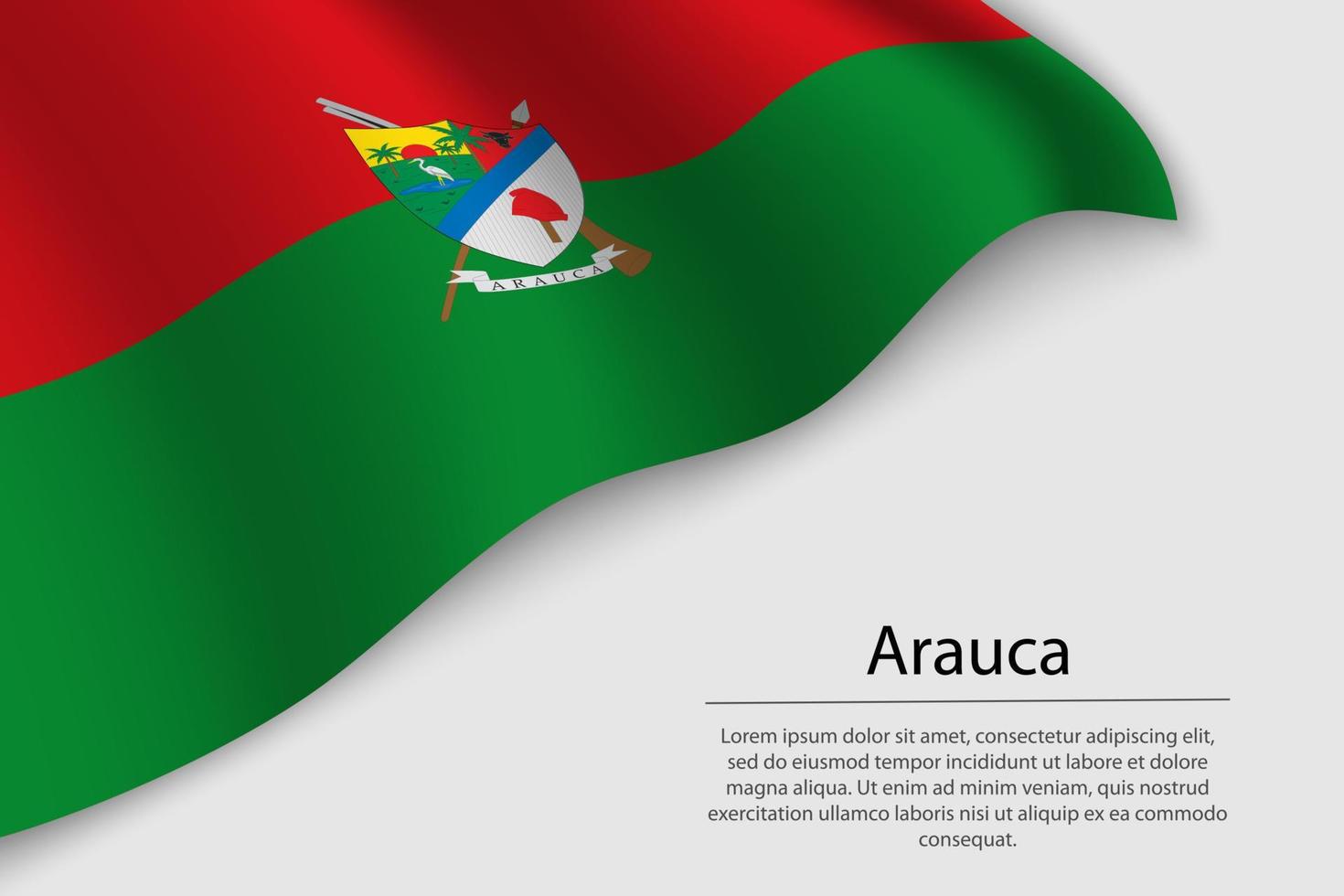 Welle Flagge von arauca ist ein Region von Kolumbien vektor