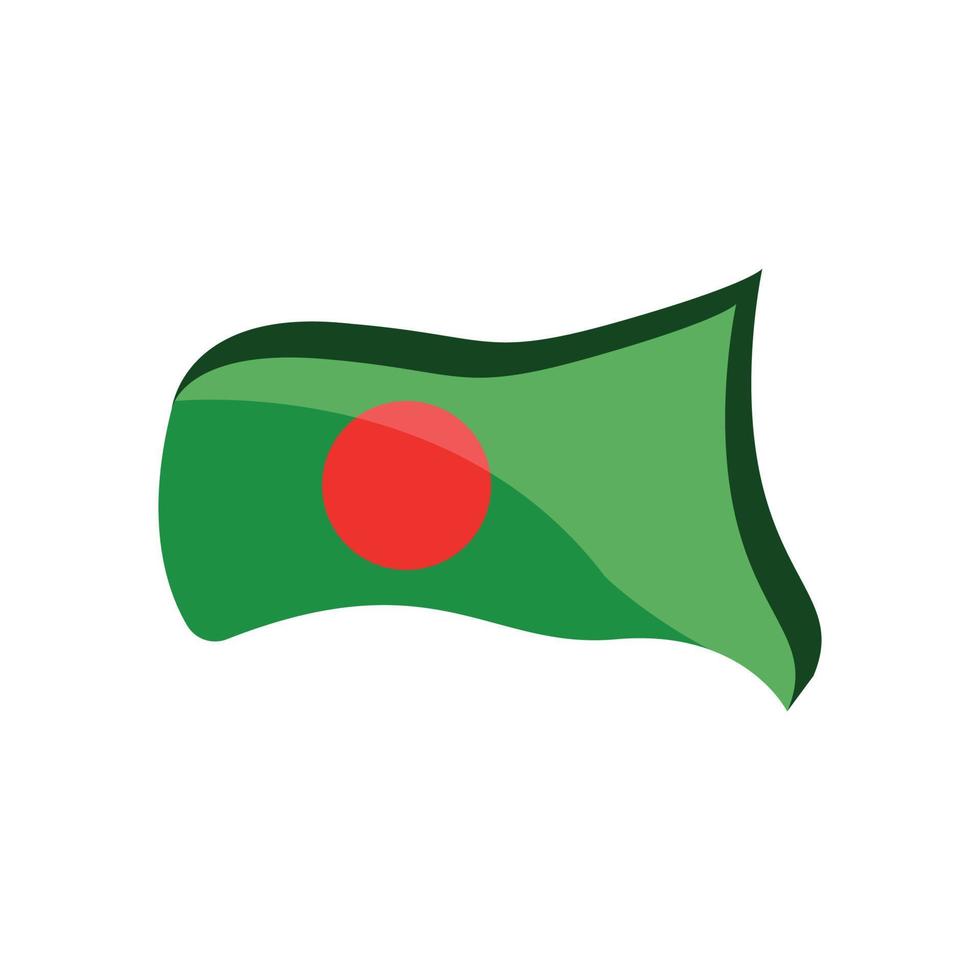 Bangladesch-Flagge 3d vektor