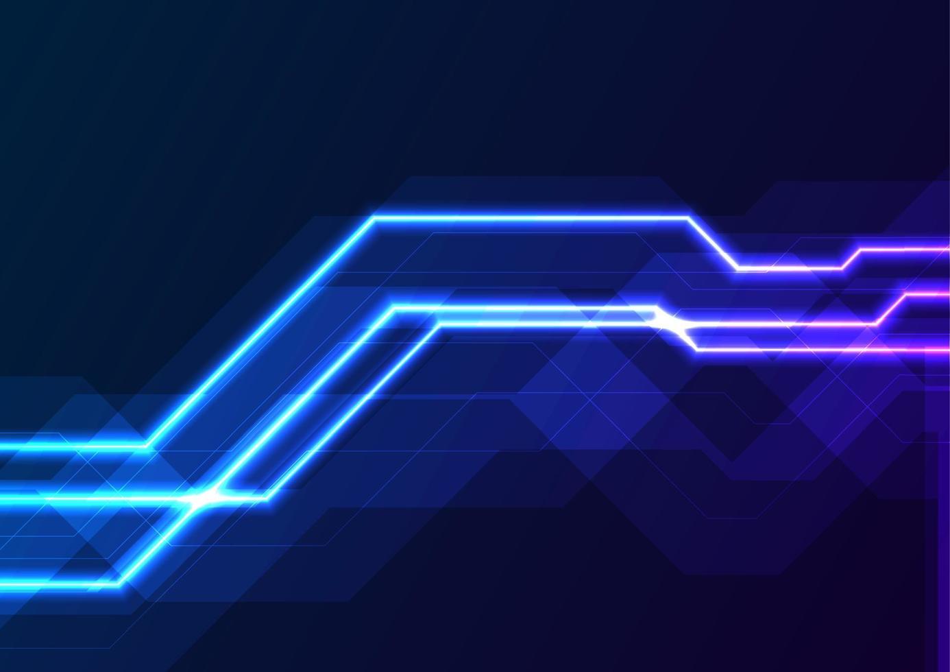 Blau violett Neon- abstrakt Technik geometrisch Hintergrund vektor