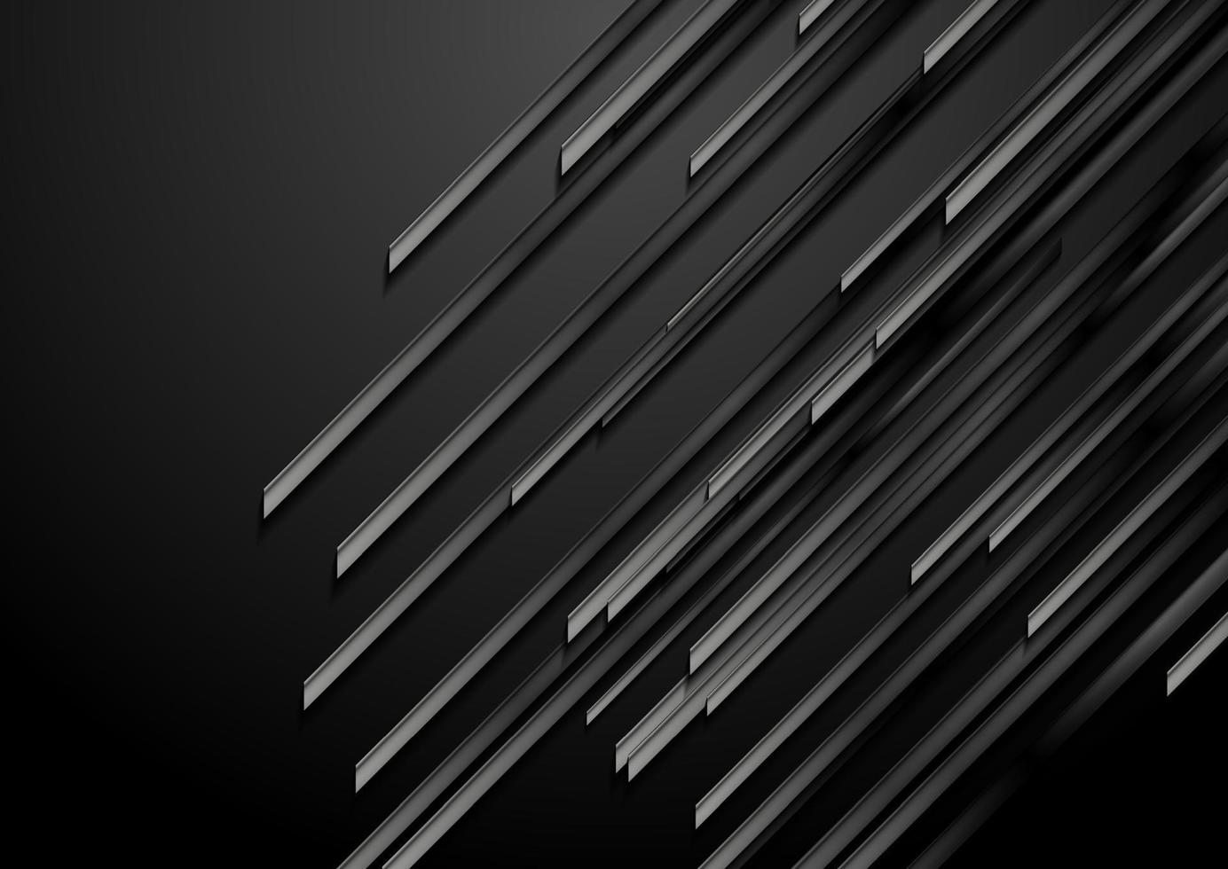 schwarz glänzend Streifen abstrakt Technik geometrisch Hintergrund vektor