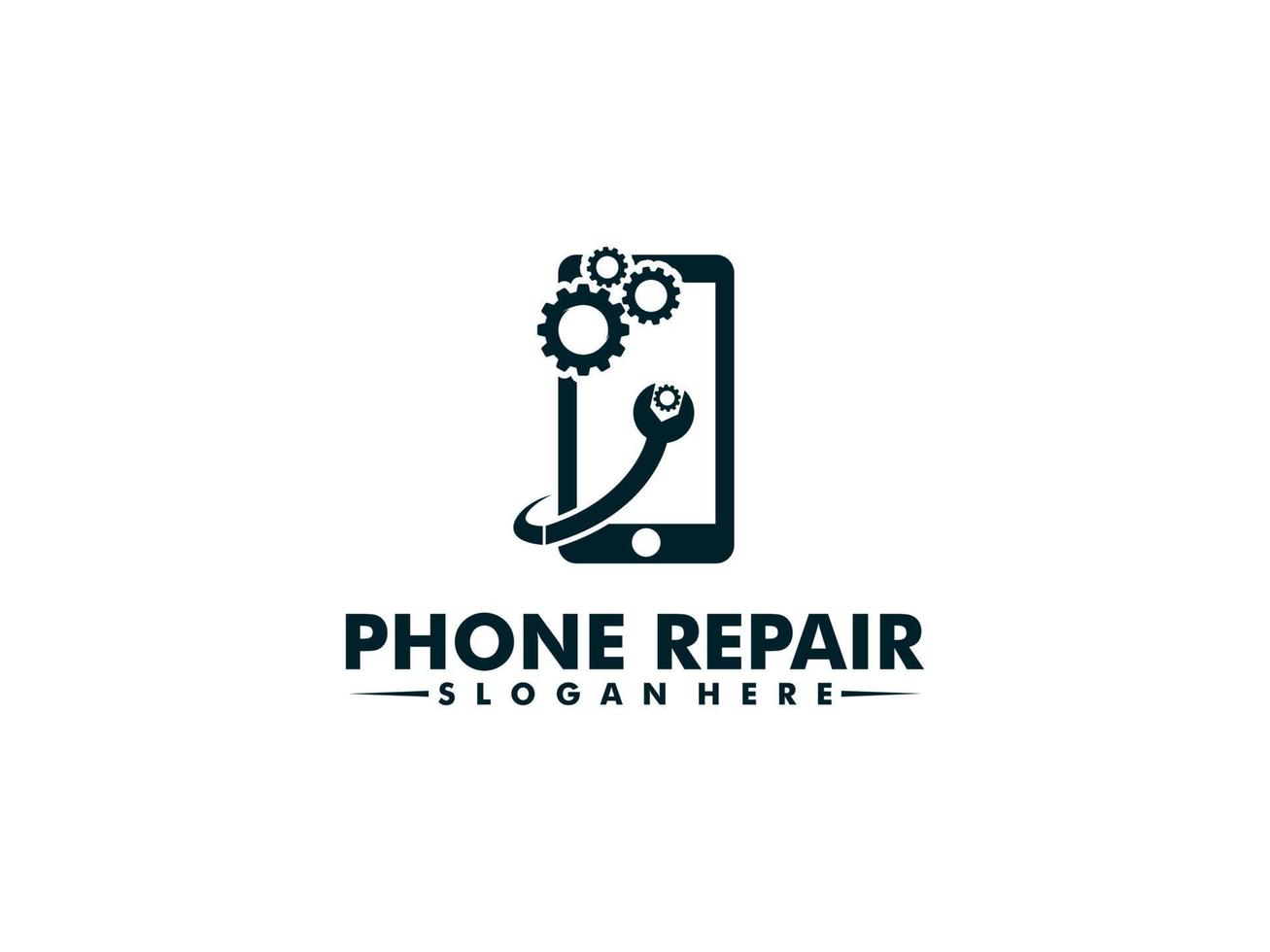 abstrakt telefon reparera logotyp, telefon service logotyp vektor