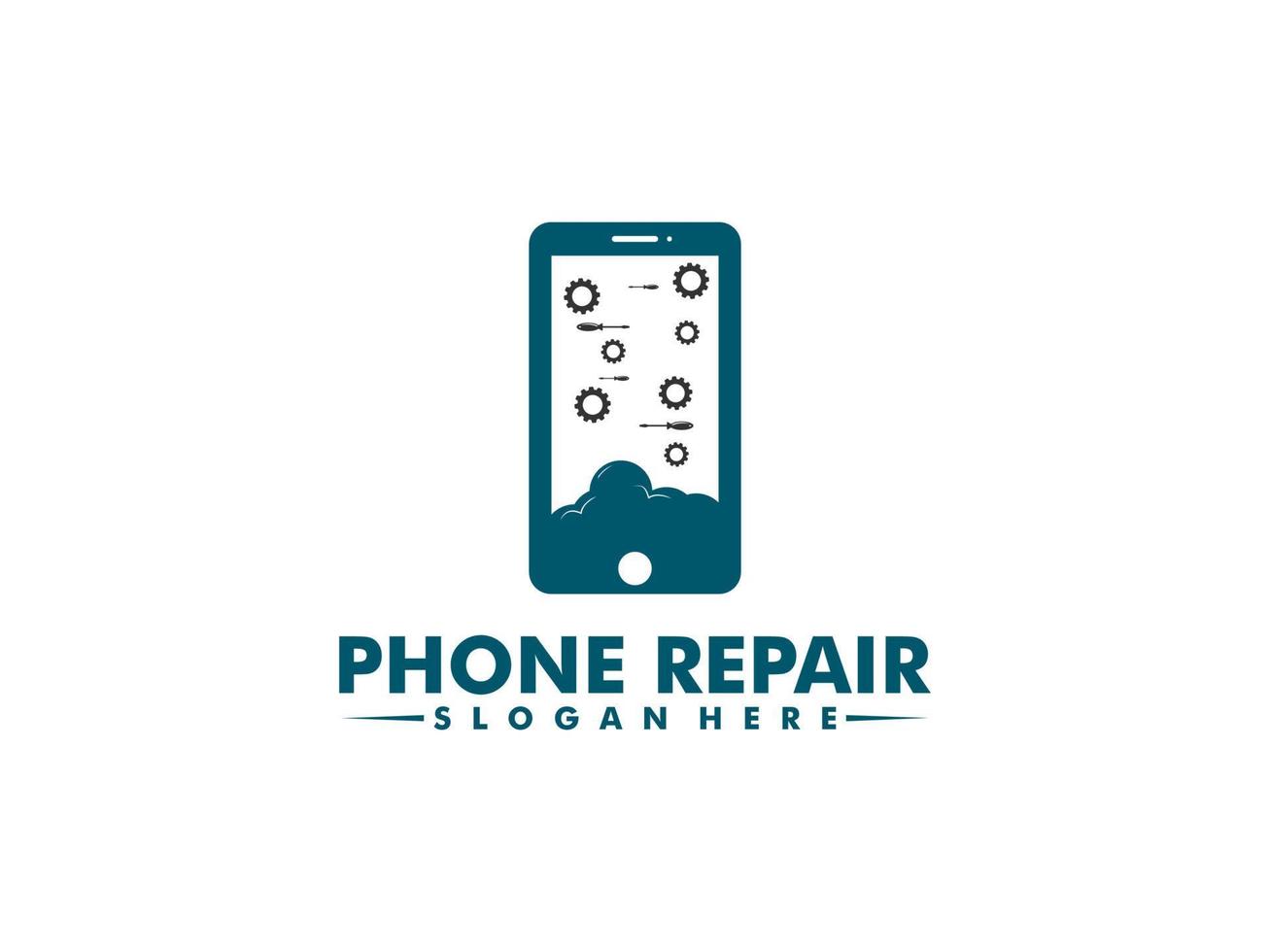 abstrakt telefon reparera logotyp, telefon service logotyp vektor