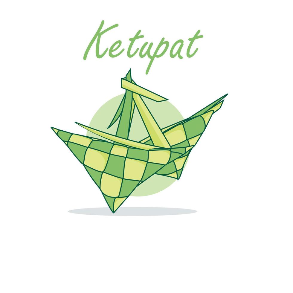 indonesiska traditionell Ketupat mat, eid al-fitr firande mat, Ketupat vektor fri