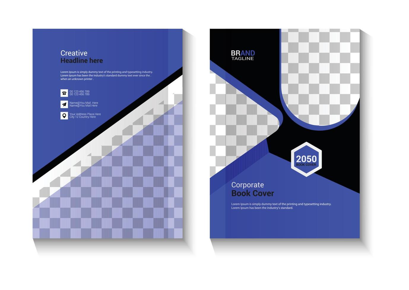kreativ och rena företag bok omslag design mall vektor
