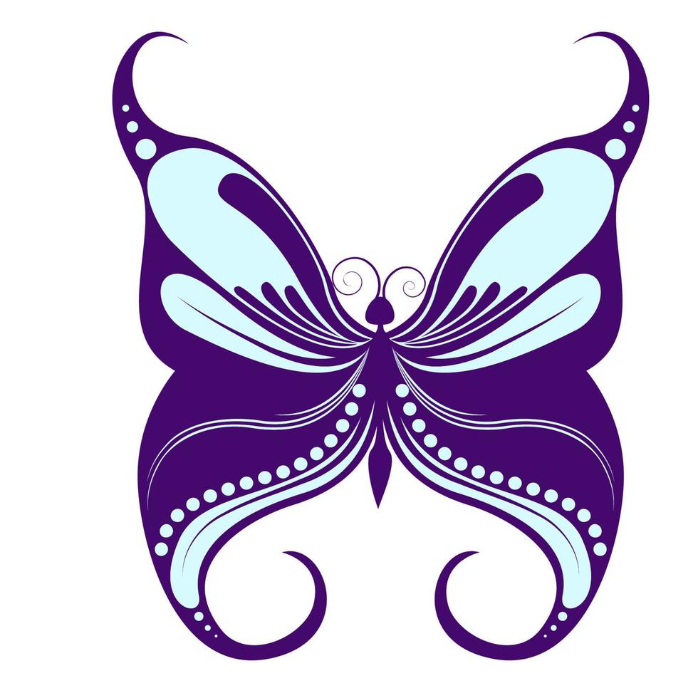 Schmetterling Symbol und Logo vektor