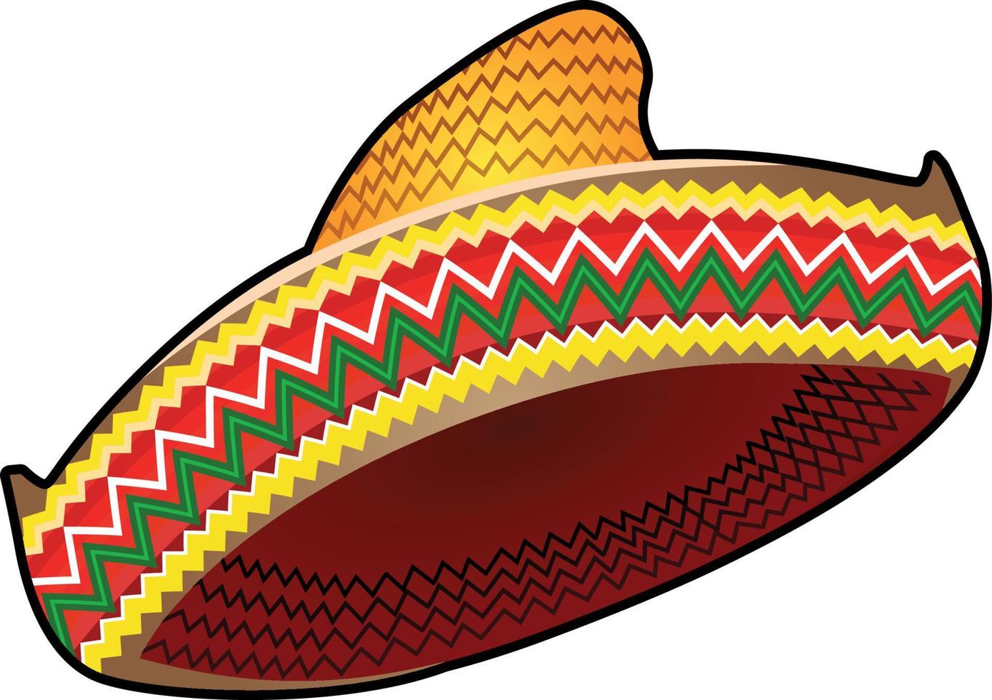 färgrik mexikansk hatt vektor illustration klämma konst