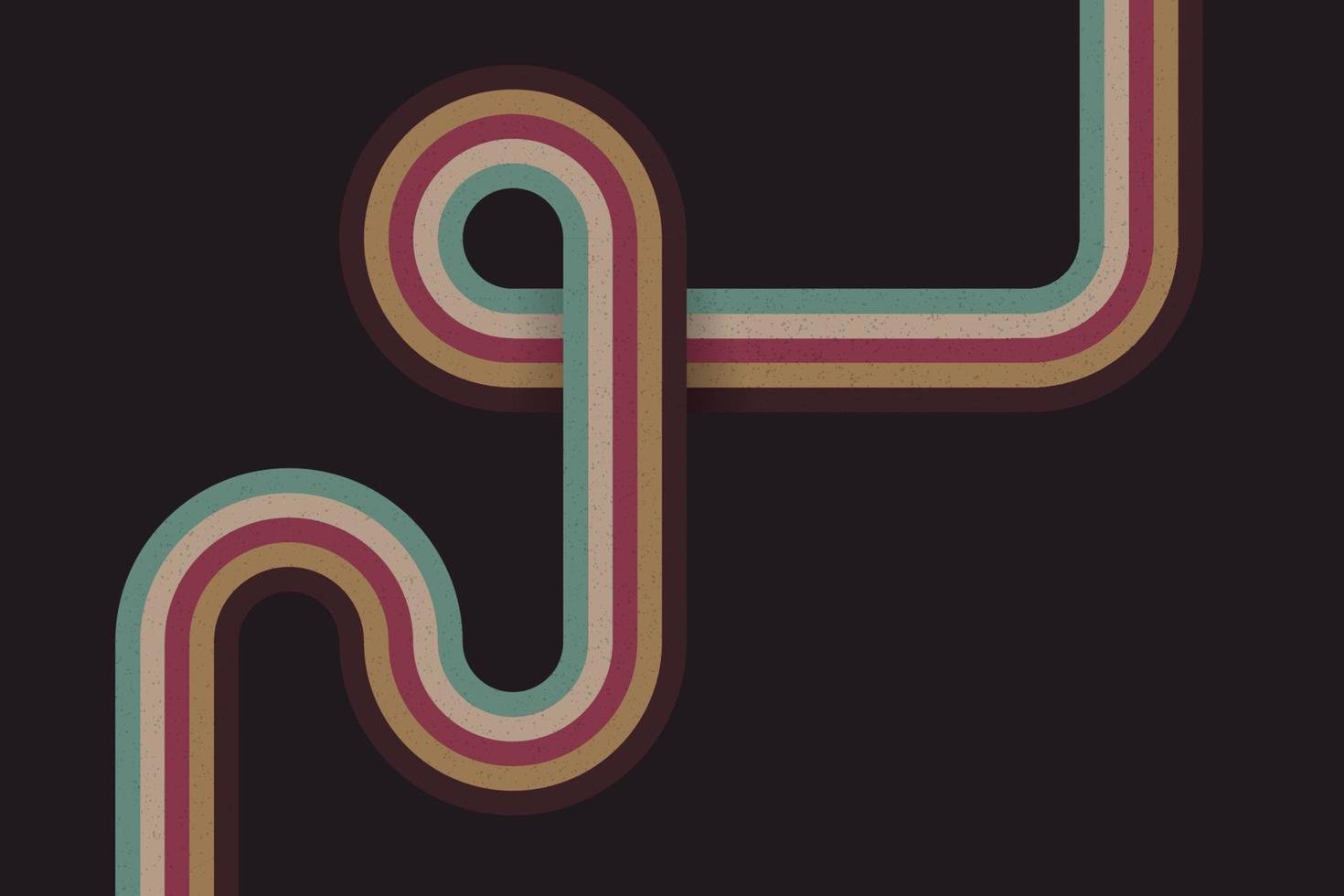 abstrakt retro dekorativ Hintergrund Design mit bunt Disko Linien vektor