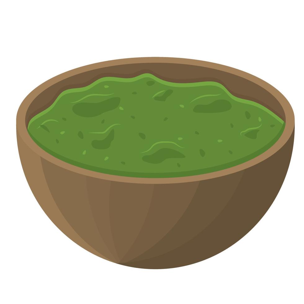 Illustration von Guacamole. traditionell Mexikaner Lebensmittel. vektor