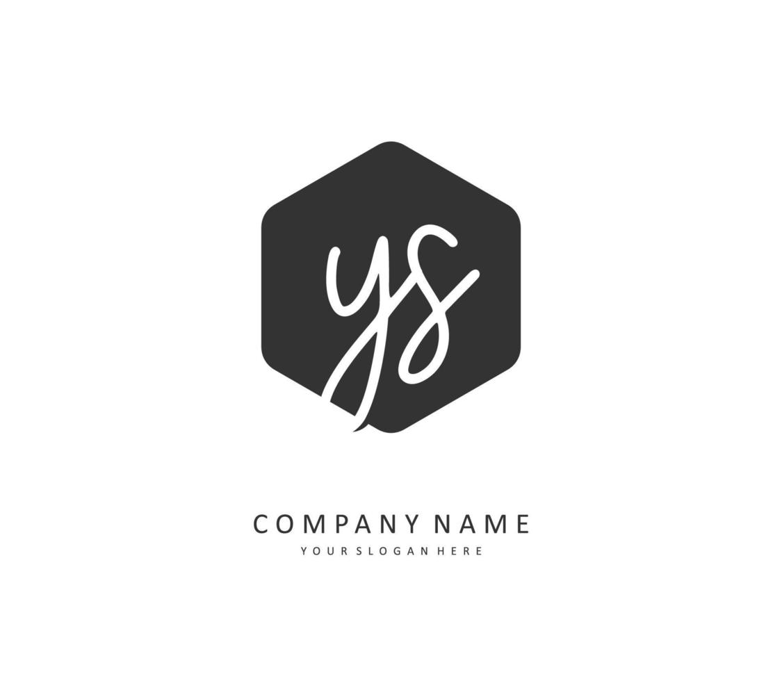 y s y Initiale Brief Handschrift und Unterschrift Logo. ein Konzept Handschrift Initiale Logo mit Vorlage Element. vektor
