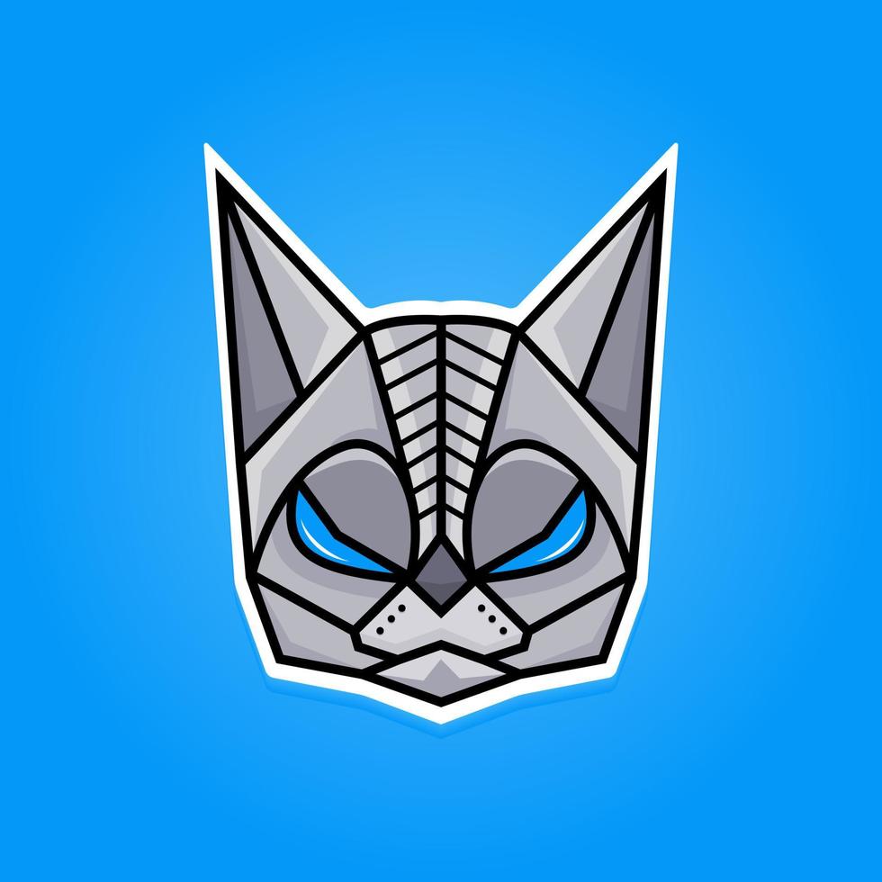 vektor katt robot maskot logotyp illustration