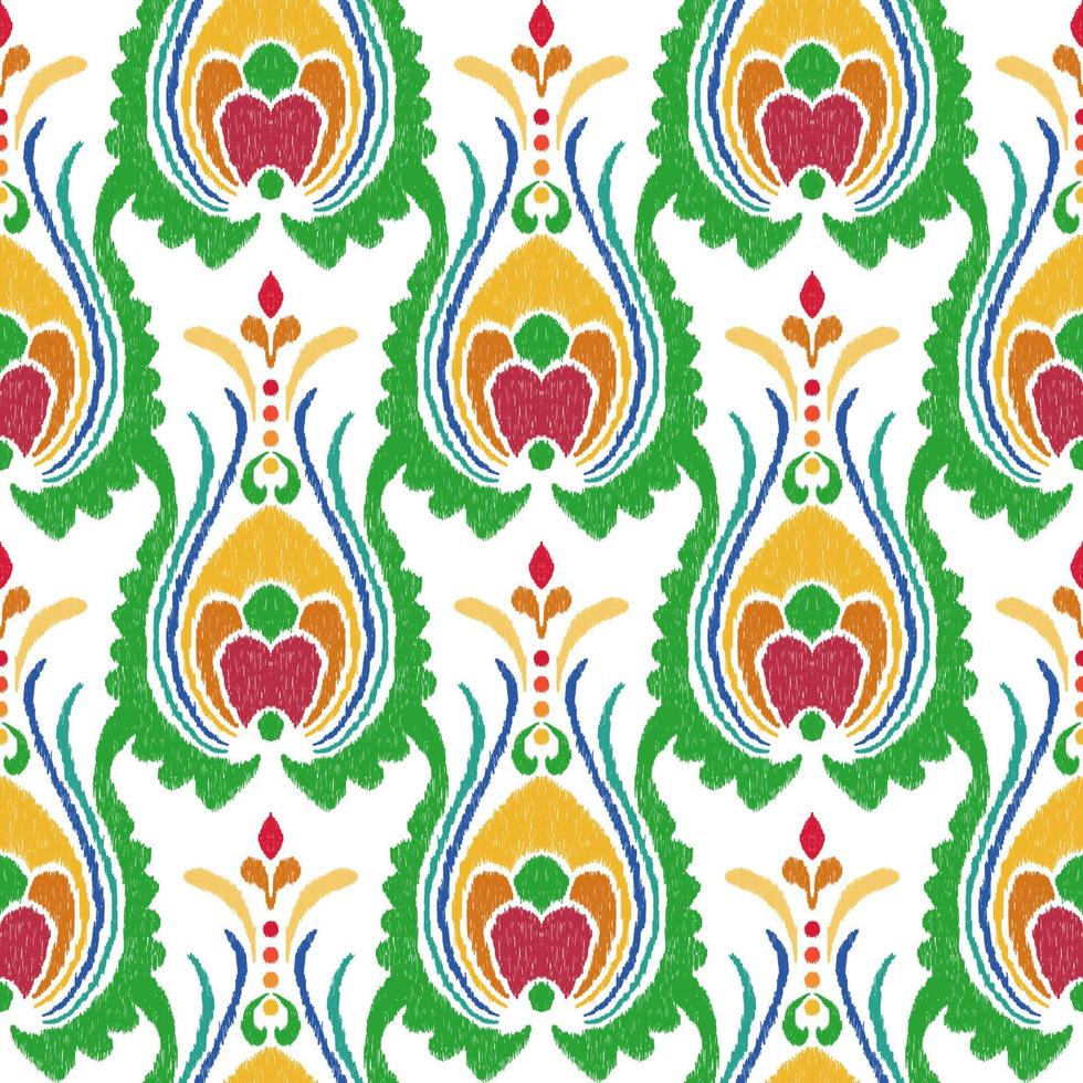 patchwork blommig mönster med paisley och indisk blomma motiv. damast- stil mönster för textil och dekoration vektor