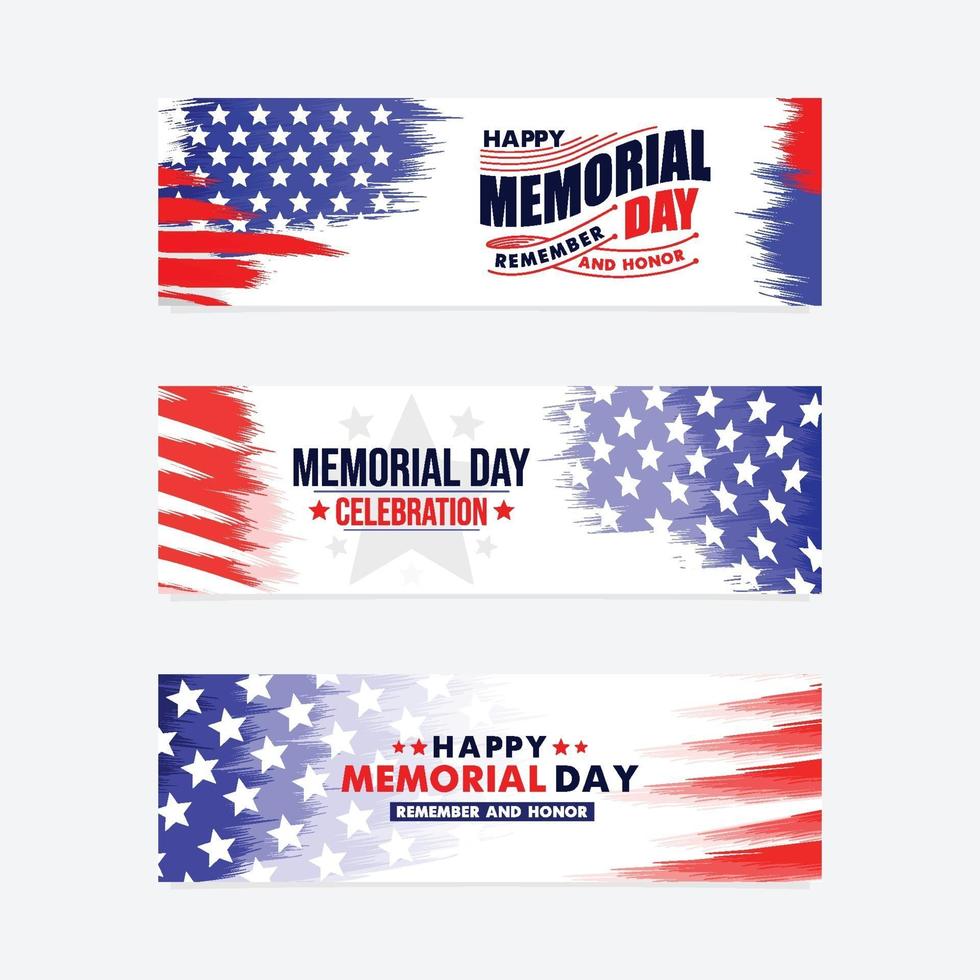 Happy Memorial Day Banner vektor