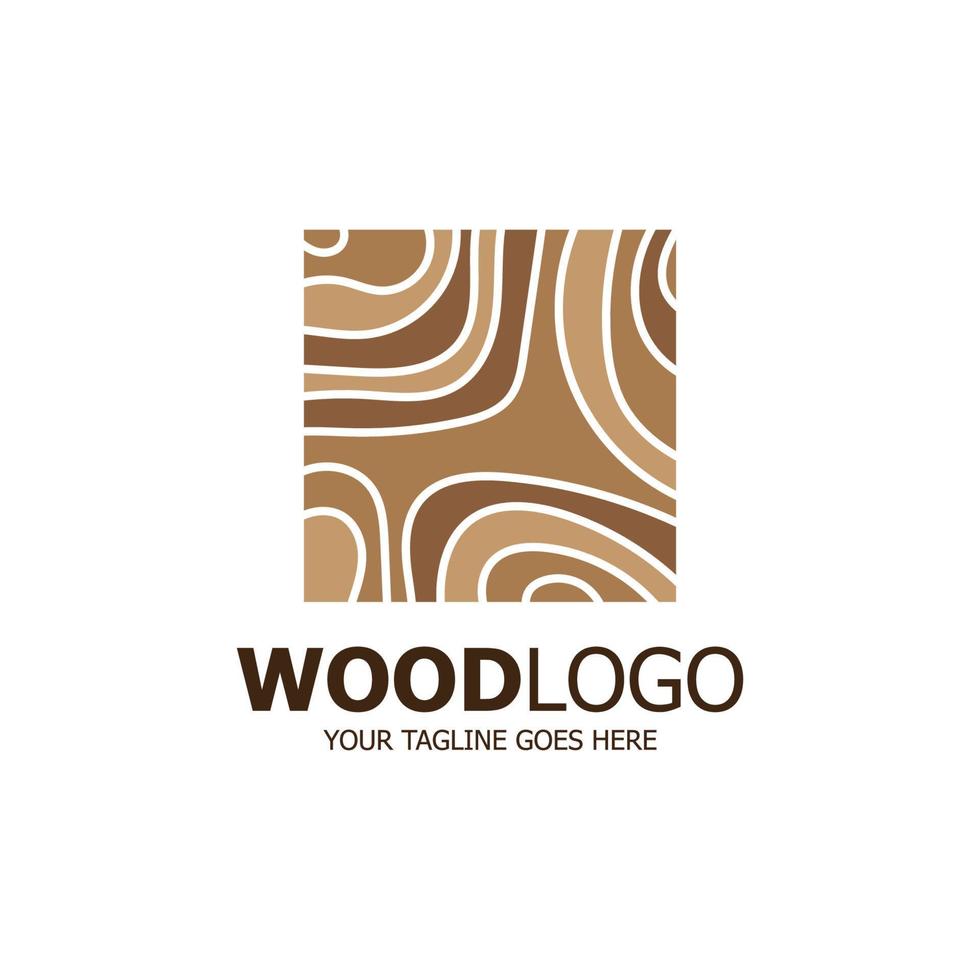 Holz Logo basierend Design Vektor Vorlage