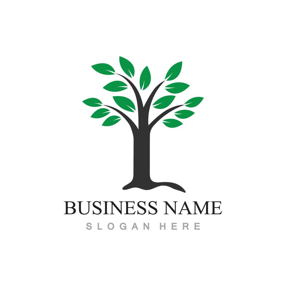 Baum Logo Design mit Vorlage Vektor Konzept