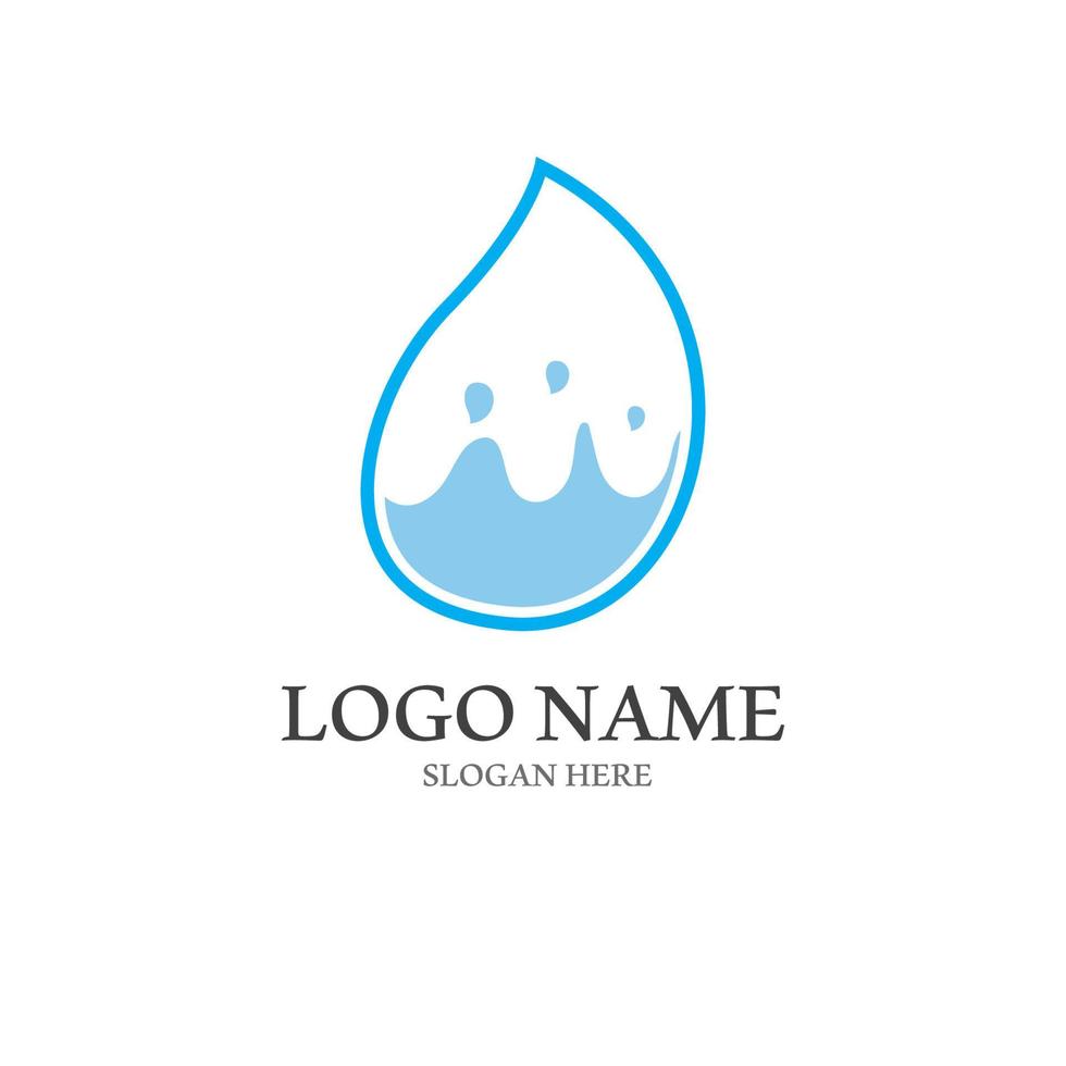 vatten släppa logotyp, en logotyp med en begrepp stil vektor illustration mall på en vit isolerat bakgrund.