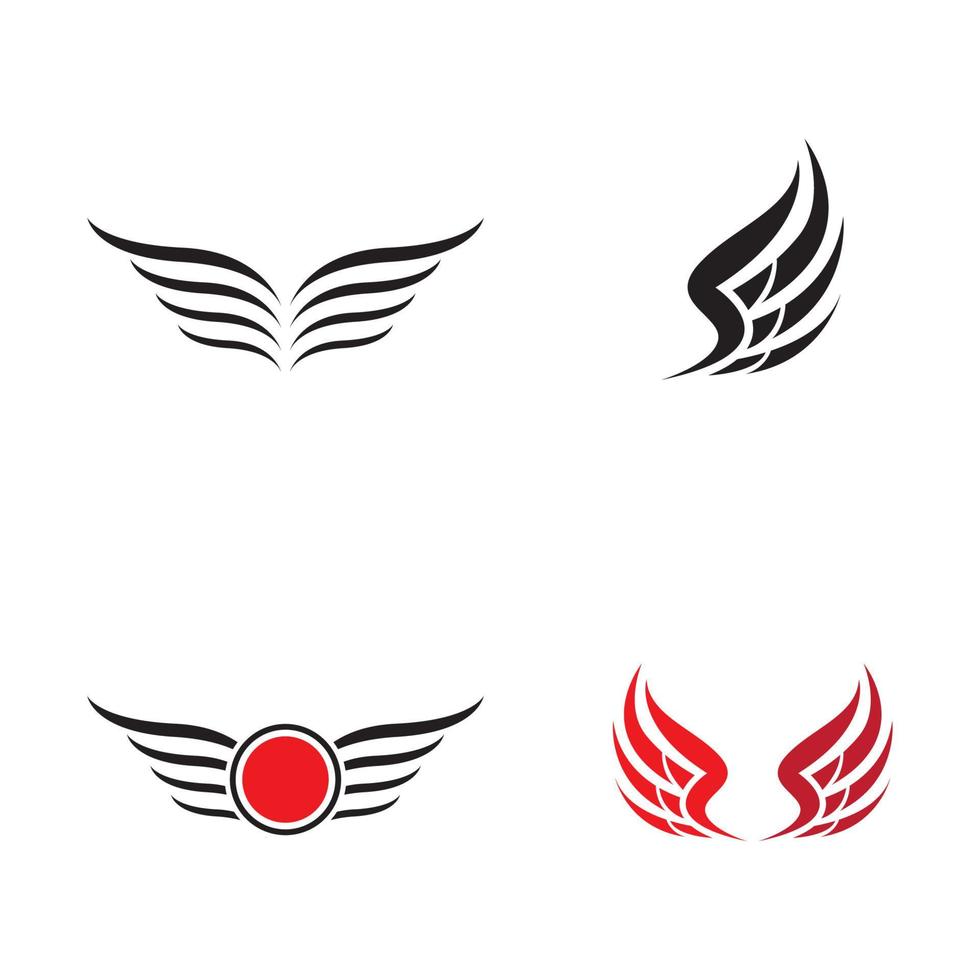 minimalistisk fågel vingar logotyp. lätt redigering av mall vektor illustration.