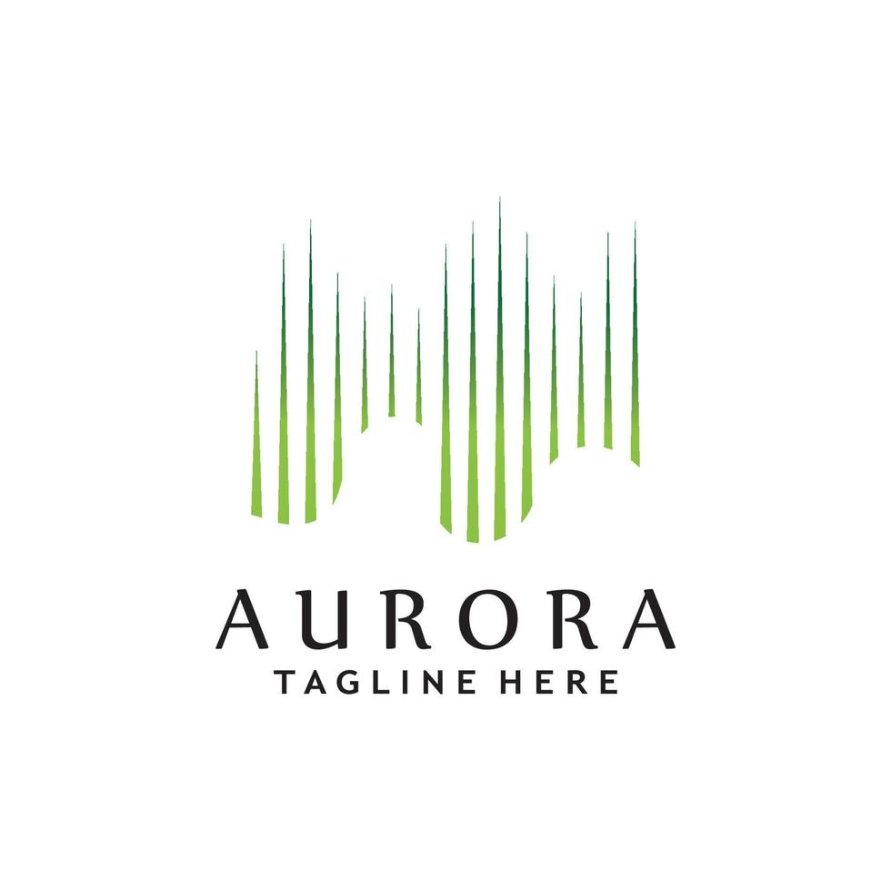 aurora ljus Vinka logotyp mall vektor