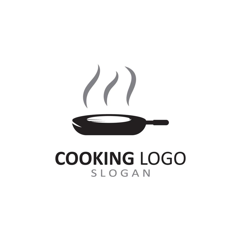 Utensilien Logo zum Kochen mit Konzept Vektor Vorlage