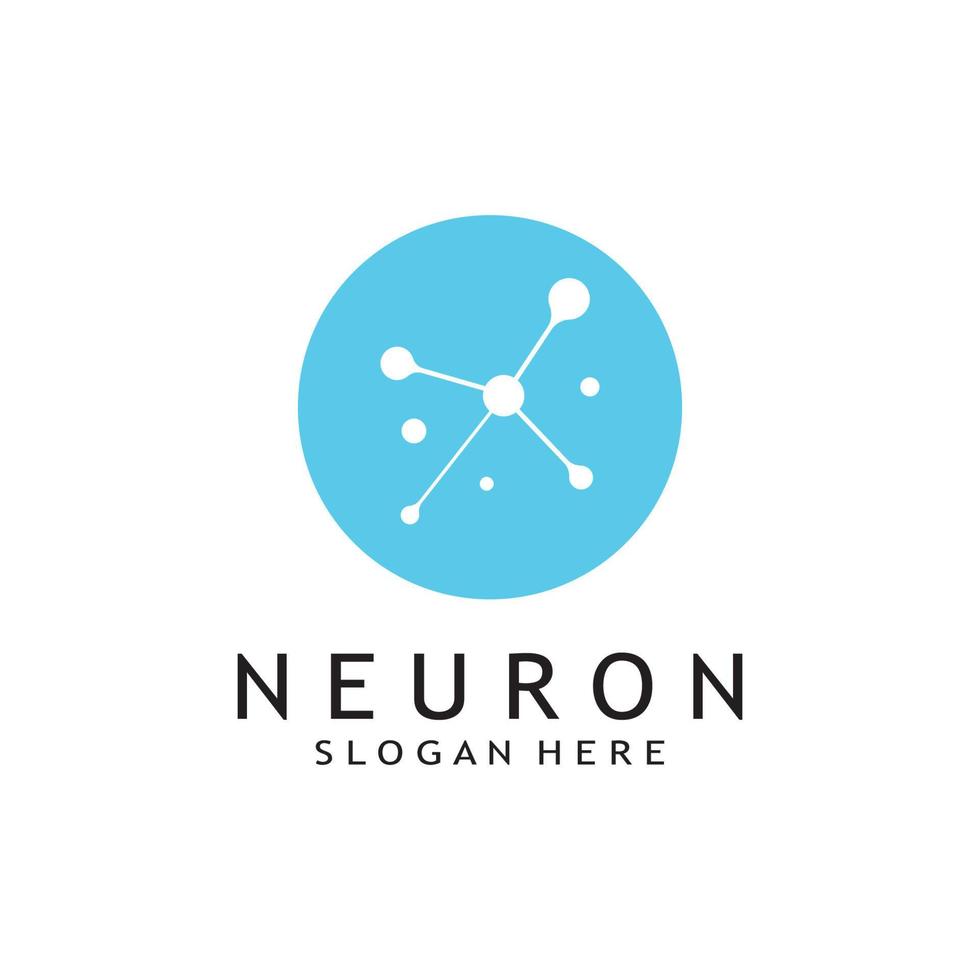 Nerv Zelle Logo oder Neuron Logo mit Vektor Vorlage