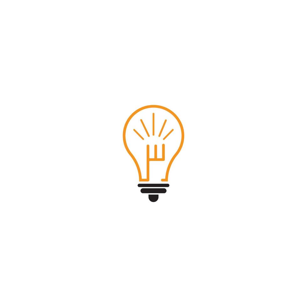 Licht Birne Technologie Vorlage Vektor Logo Symbol