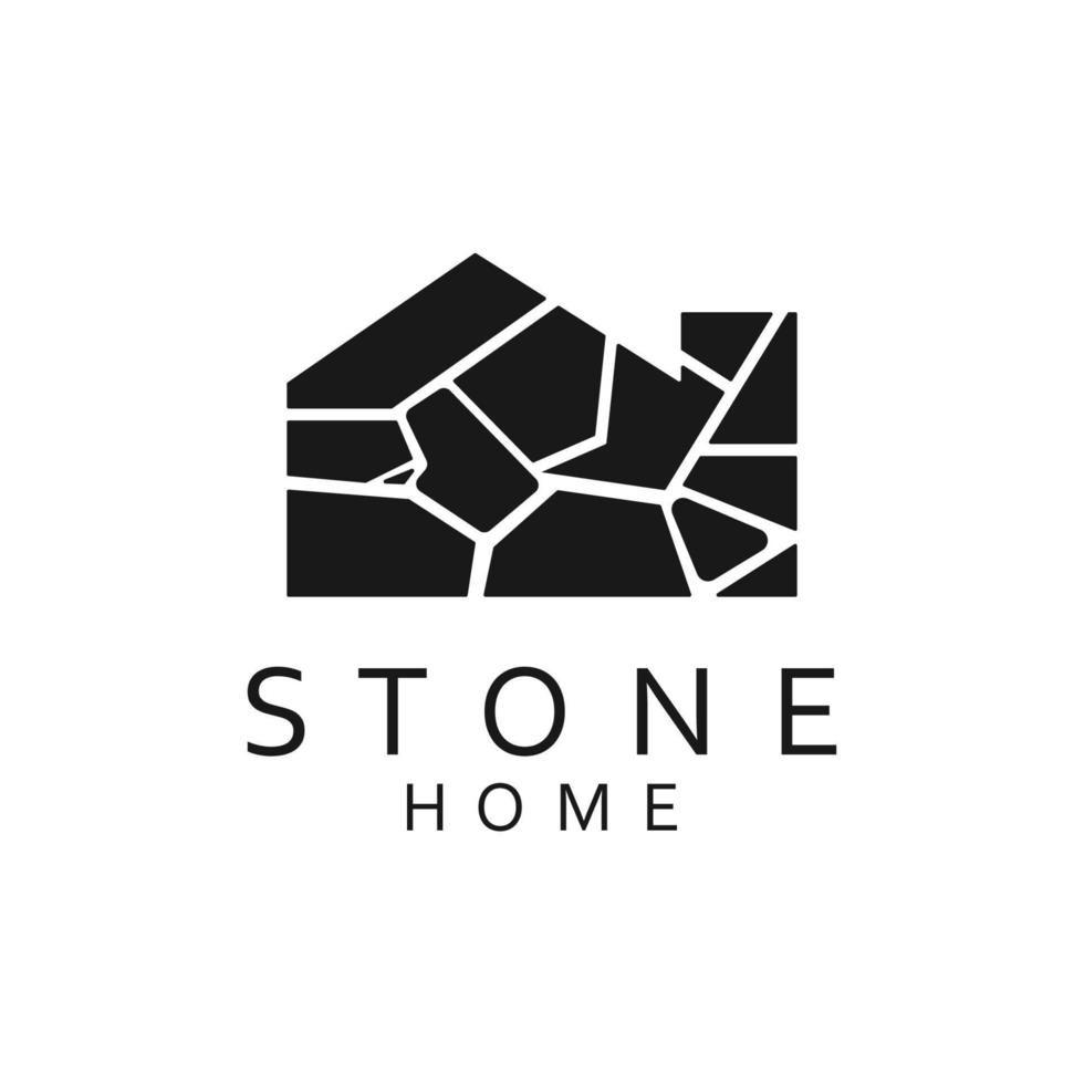 sten hus vektor illustration logotyp mall.