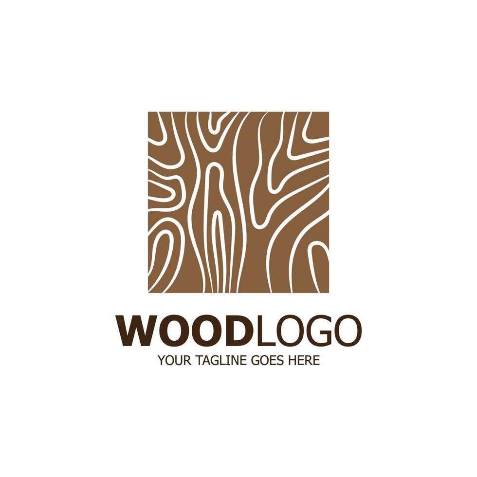 trä logotyp baserad design vektor mall