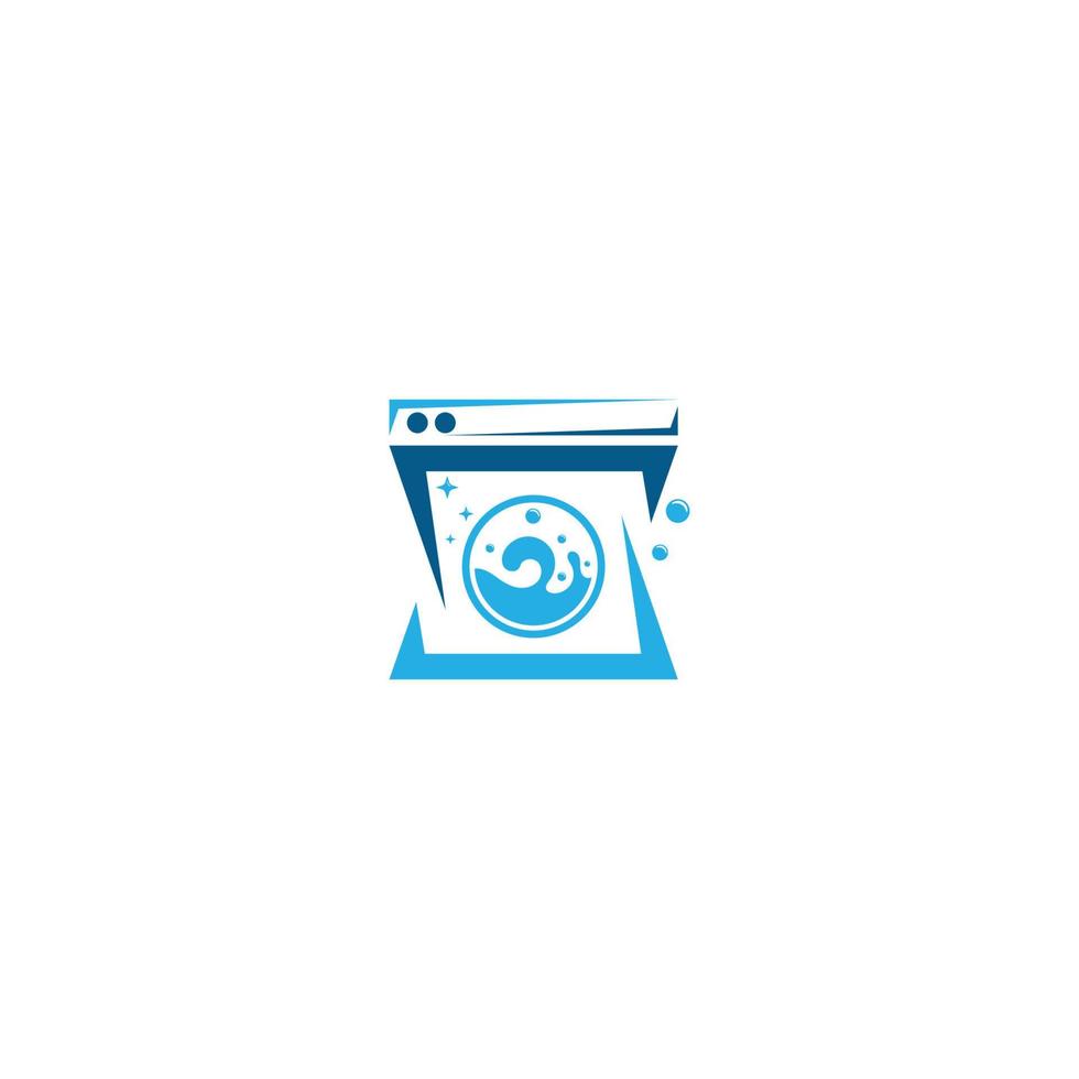 tvätt logotyp ikon med vektor illustration mall