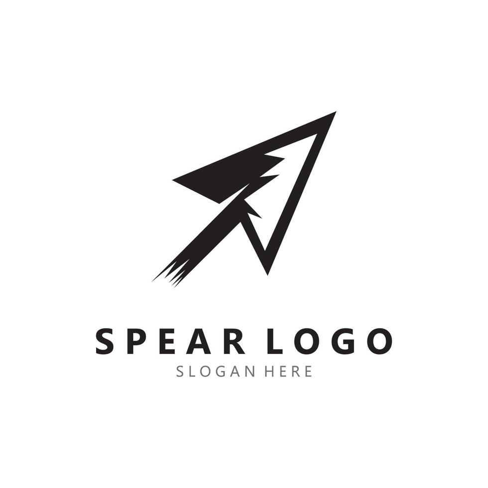 Speer Logo Design mit Vorlage Vektor Illustration