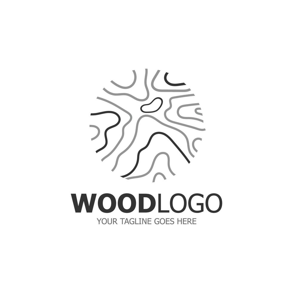 trä logotyp baserad design vektor mall