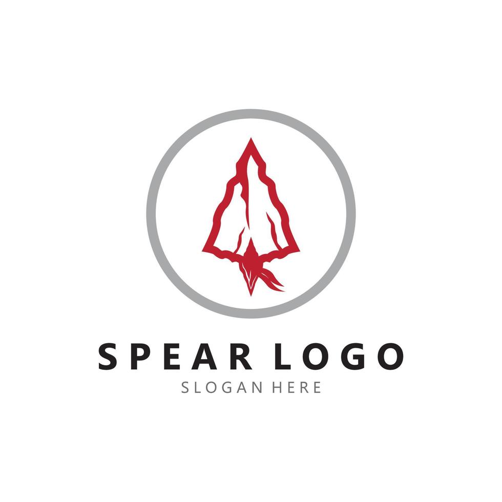 Speer Logo Design mit Vorlage Vektor Illustration