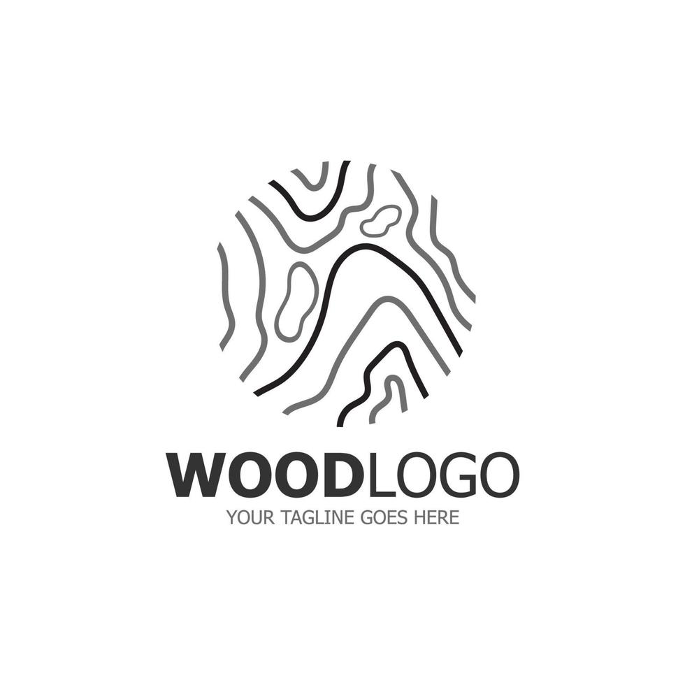 Holz Logo basierend Design Vektor Vorlage