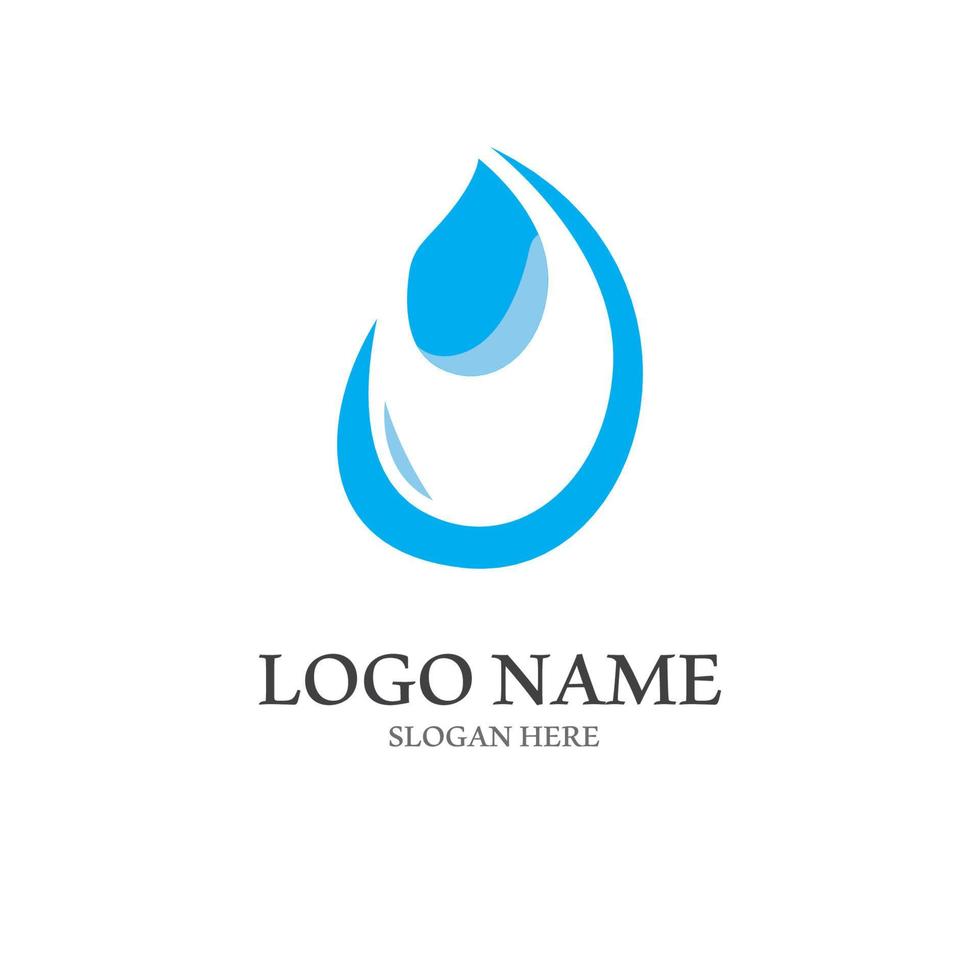 vatten släppa logotyp, en logotyp med en begrepp stil vektor illustration mall på en vit isolerat bakgrund.