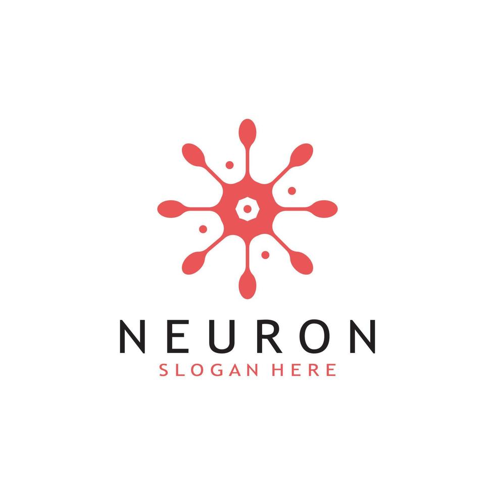 Nerv Zelle Logo oder Neuron Logo mit Vektor Vorlage