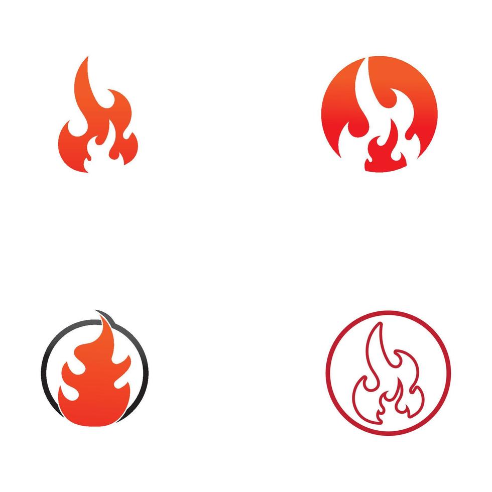 lodernd Feuer, Glut, Feuerball Logo und Symbol Vektor Bild. mit Vorlage Illustration Bearbeitung.