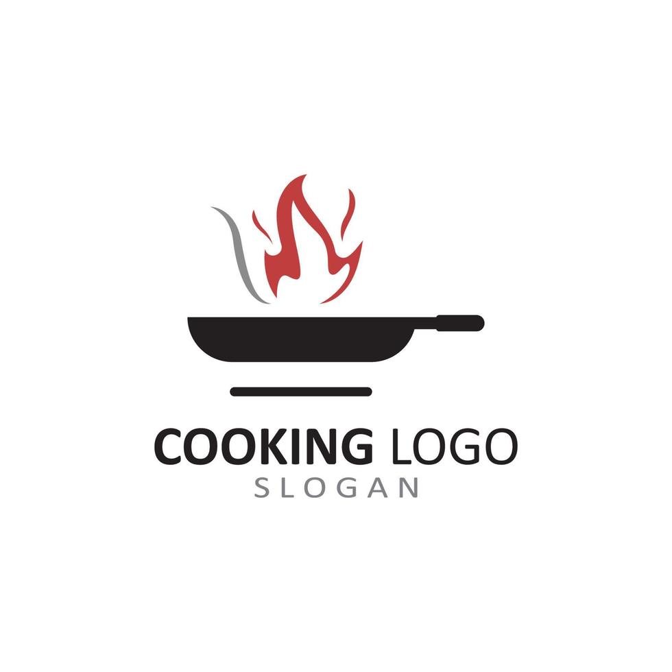 Utensilien Logo zum Kochen mit Konzept Vektor Vorlage