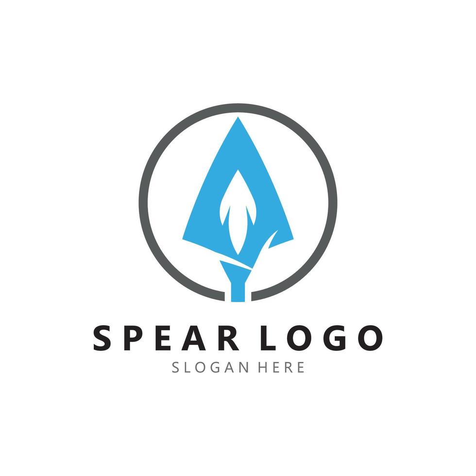 Speer Logo Design mit Vorlage Vektor Illustration