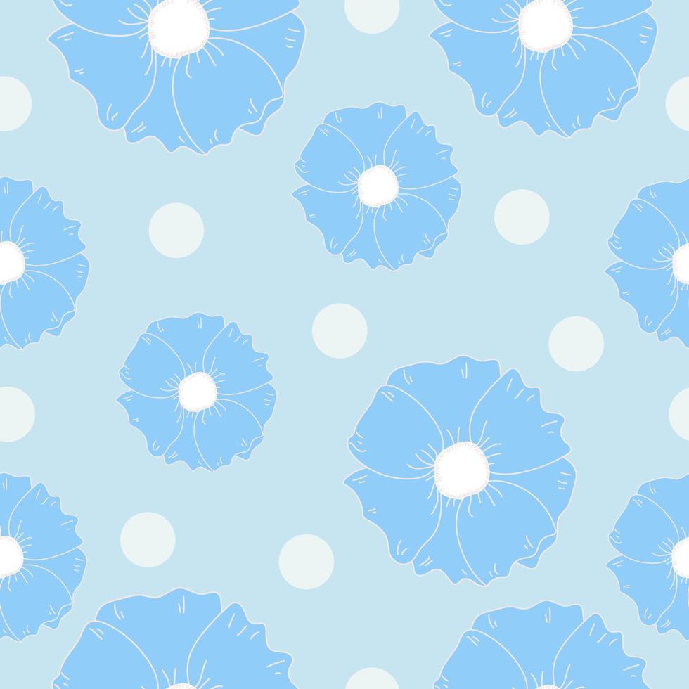 modisch nahtlos Muster mit Blau zart Blumen, großartig Design zum irgendein Zweck. Jahrgang nahtlos Blumen- Muster. vektor