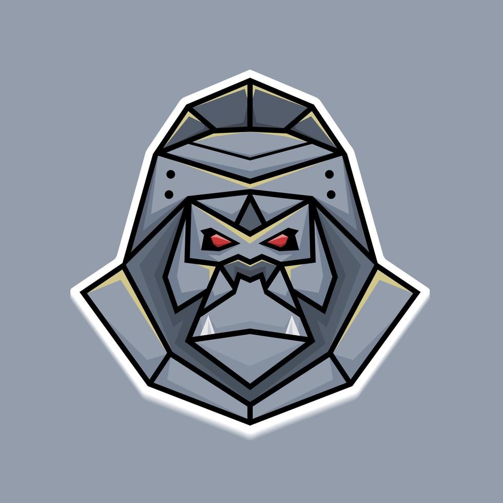 Vektor Gorilla Roboter Maskottchen Logo Illustration