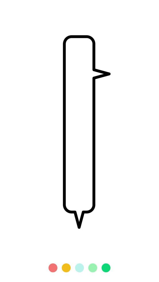 Rede Luftblasen linear Vektor Element, Text Ballon, Vektor Symbol.