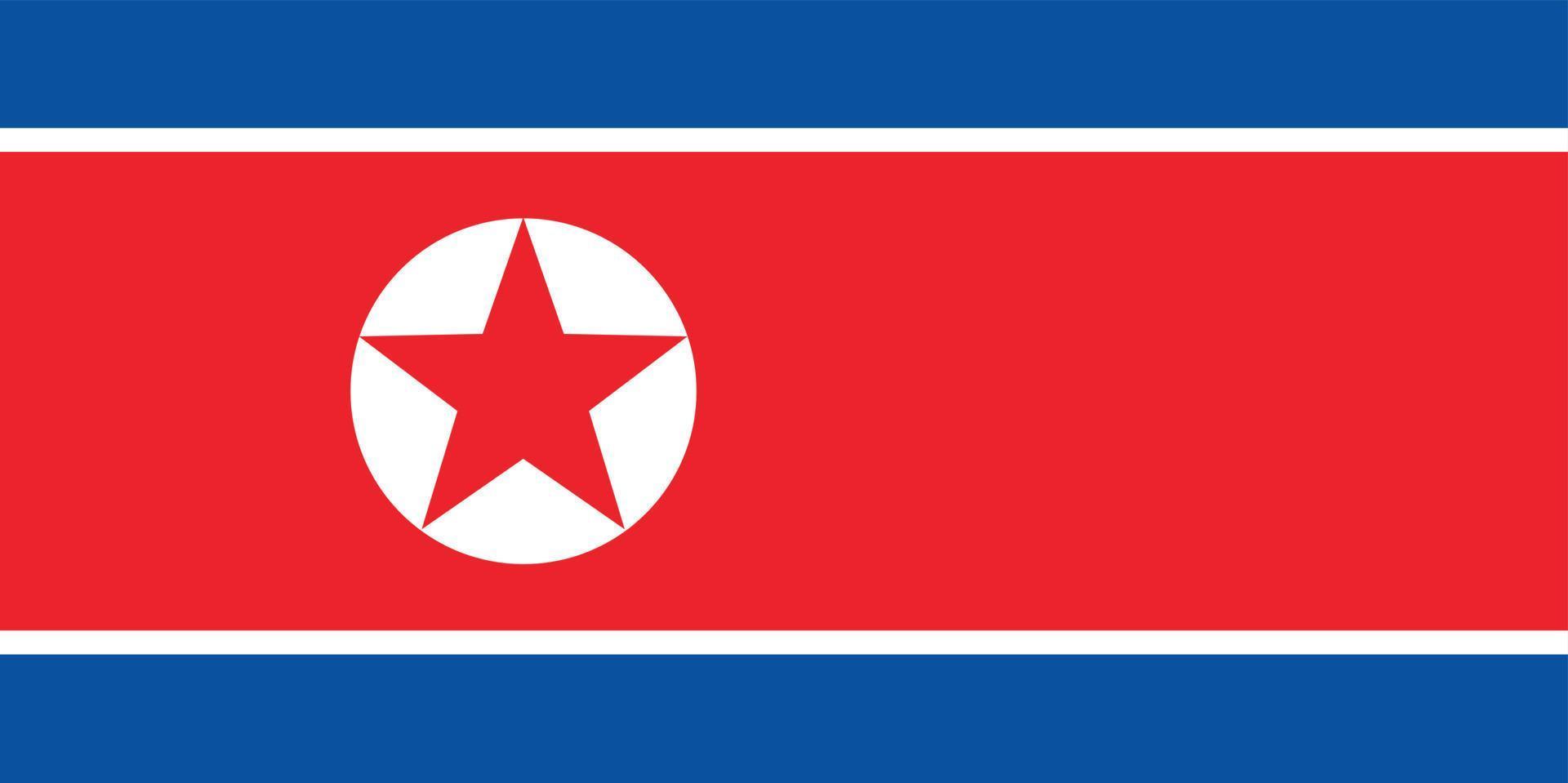 Norden Korea National offiziell Flagge Symbol, Banner Vektor Illustration.