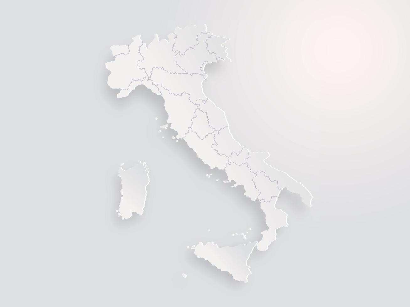 hög detaljerad vektor Karta på en grå bakgrund. Italien Karta