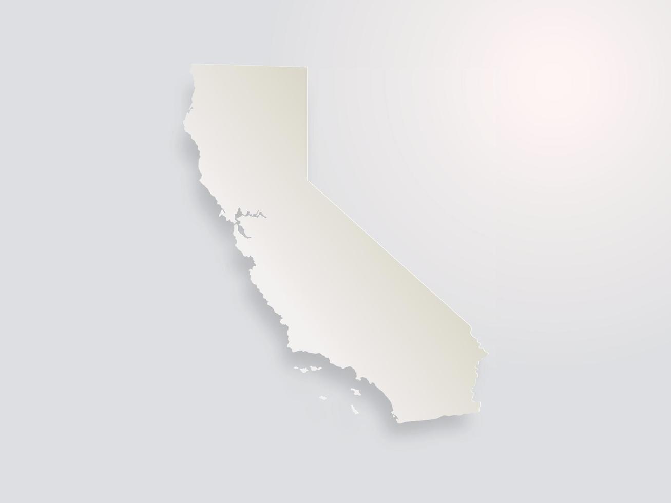 hoch detailliert Vektor Karte auf ein grau Hintergrund. Kalifornien Karte