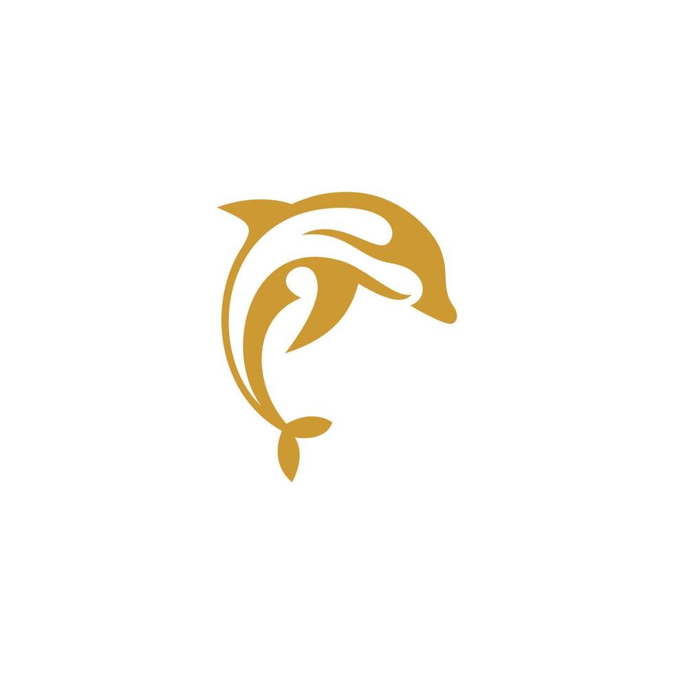 Delfin Logo mit Delfin Logo Titel vektor