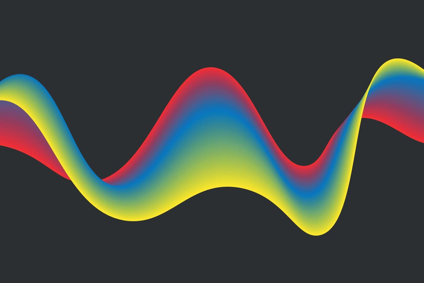 bunt Gradient Welle Linie. Flüssigkeit abstrakt Hintergrund. geeignet zum Landung Seite und Computer Desktop Hintergrund vektor