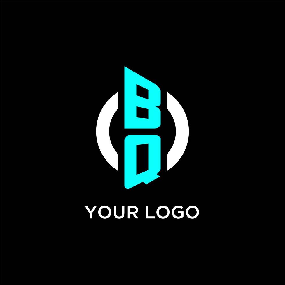 bq Kreis Monogramm Logo vektor