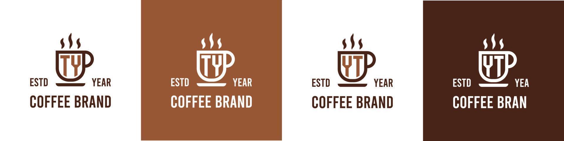 brev tack och yt kaffe logotyp, lämplig för några företag relaterad till kaffe, te, eller Övrig med tack eller yt initialer. vektor