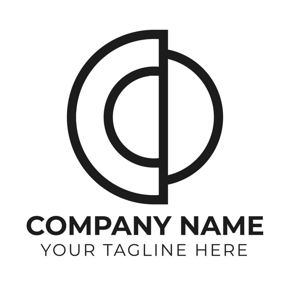 företags- modern minimal företag CD brev logotyp design mall fri vektor