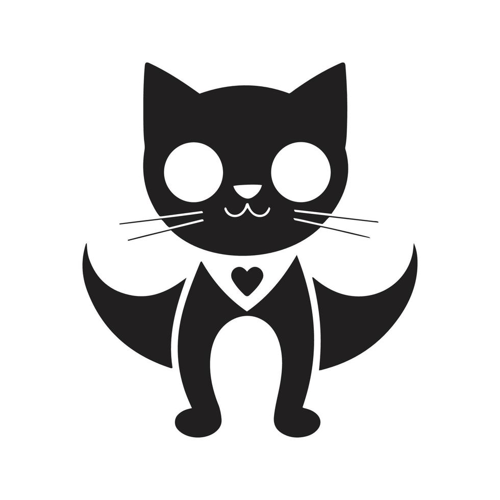 super hjälte katt maskot logotyp ,hand dragen illustration. lämplig för logotyp, tapet, baner, bakgrund, kort, bok illustration, t-shirt design, klistermärke, omslag, etc vektor